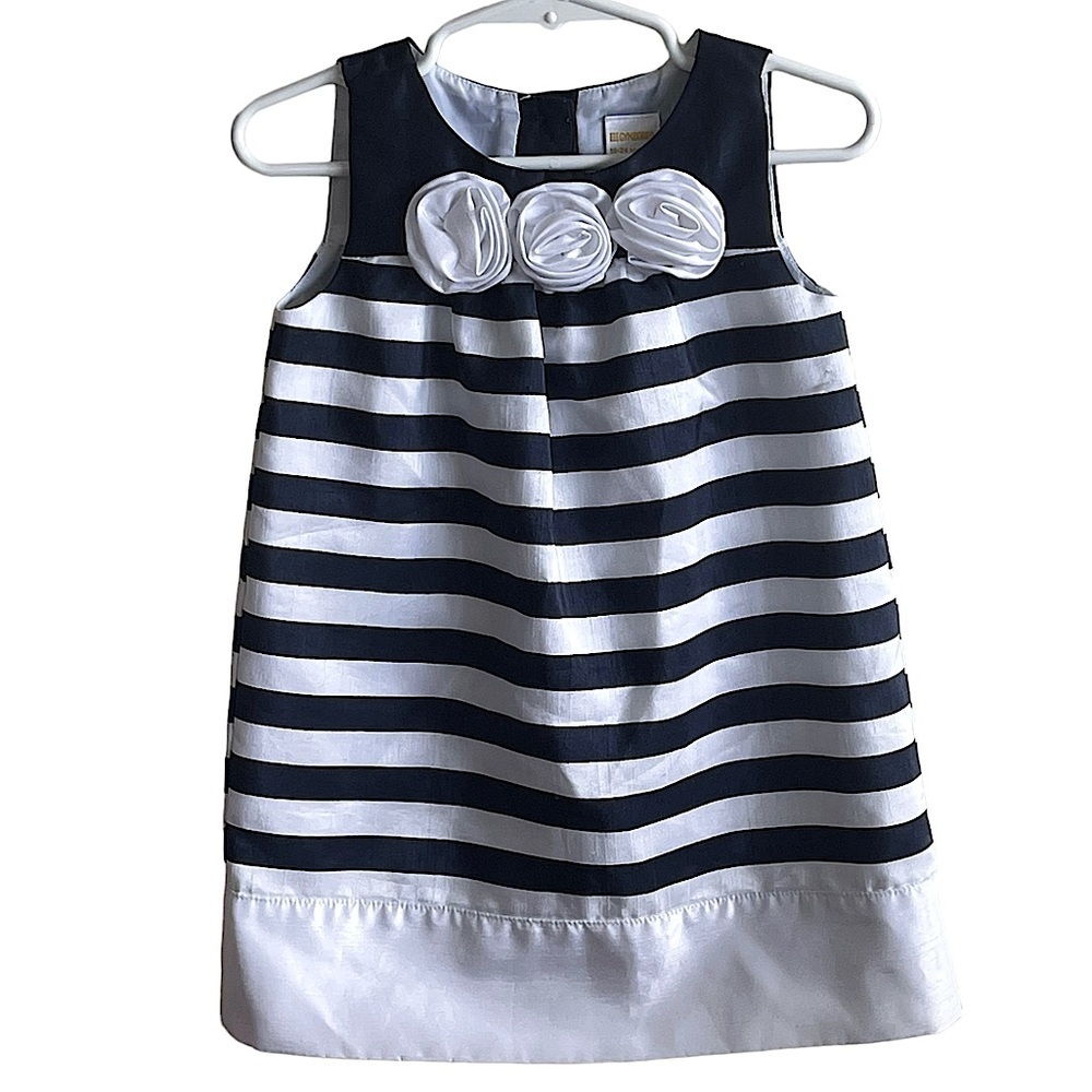 Gymboree Navy Blue & White Sleeveless Dress and Beret Sz 18-24 Months